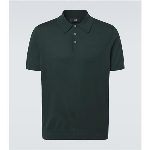 Dunhill polo in cotone e seta