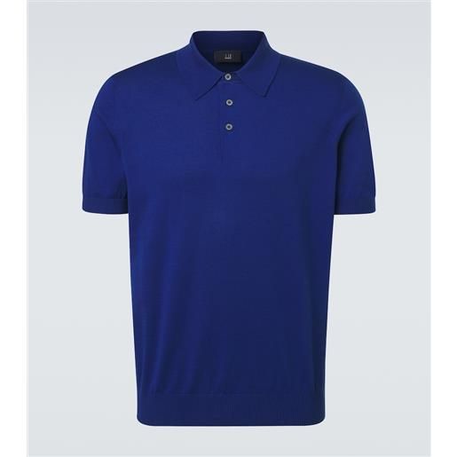 Dunhill polo in cotone e seta