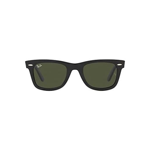 Ray-Ban occhiali da sole rb2140 wayfarer 135831 unisex colore nero lente verde taglia 50 mm