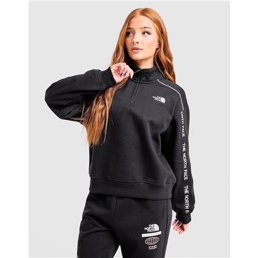 The North Face felpa girocollo 1/4 zip cambrena, nero