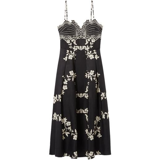 Claudie Pierlot abito midi a fiori - nero