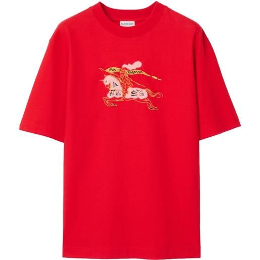 Burberry t-shirt ekd in cotone - rosso