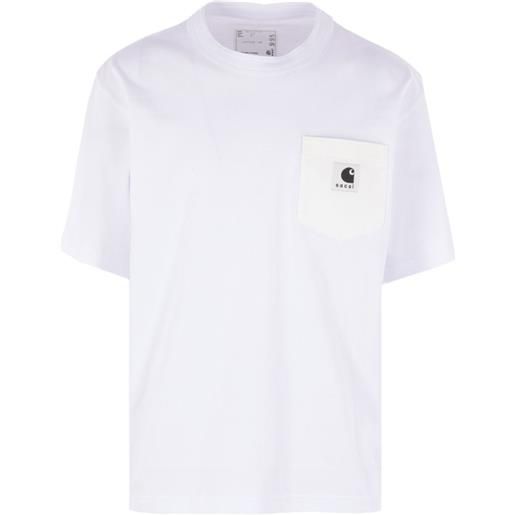 Carhartt WIP x sacai t-shirt con applicazione - bianco