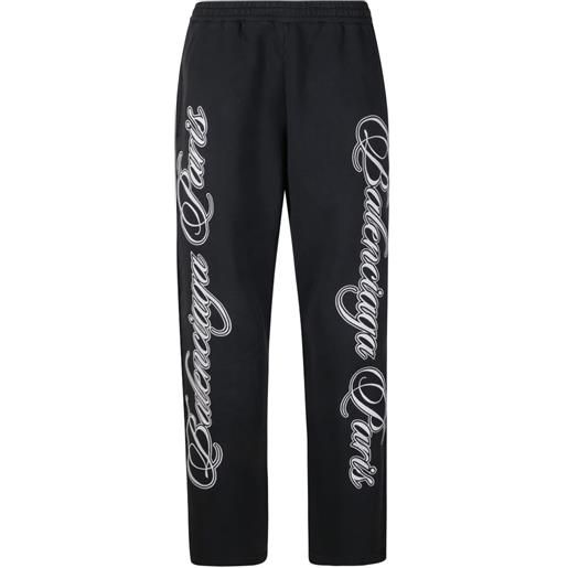 Balenciaga pantaloni sportivi con stampa - nero
