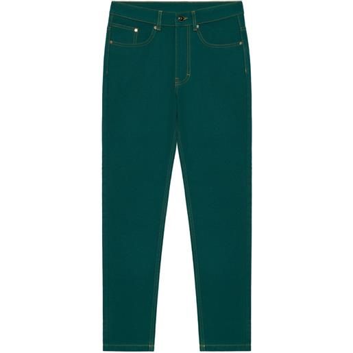 PLACE OF ËLMS jeans con design a cinque tasche - verde