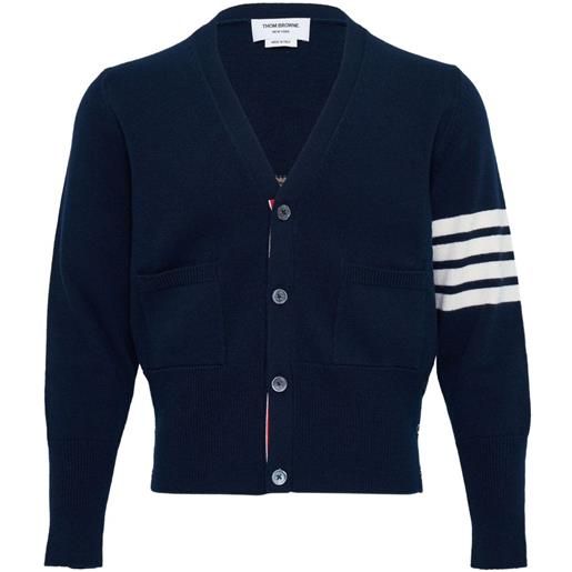 Thom Browne cardigan con scollo a v - blu