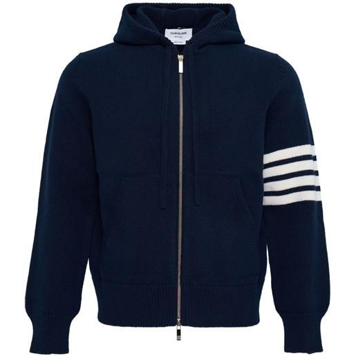 Thom Browne felpa con cappuccio e zip - blu