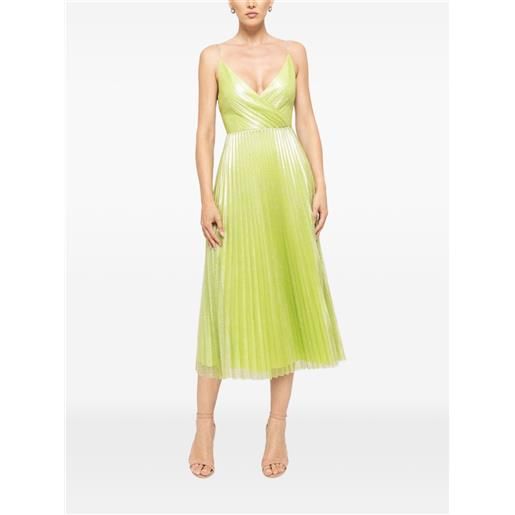 NISSA abito midi plissettato in tulle - verde