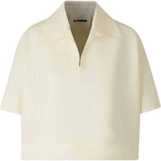 Jil Sander t-shirt con scollo a v - toni neutri
