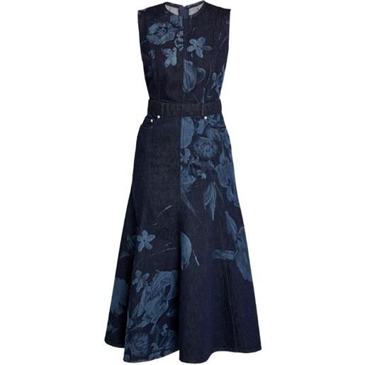 ERDEM abito midi smanicato - blu