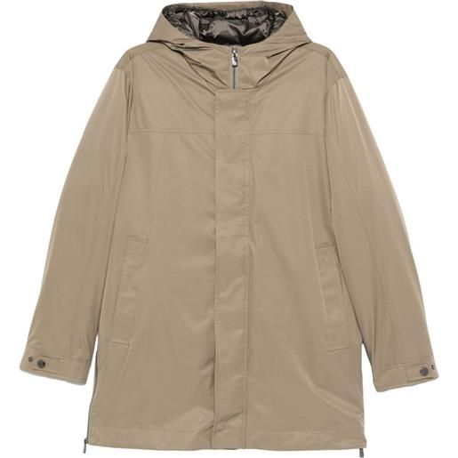 Corneliani cappotto con cappuccio - toni neutri