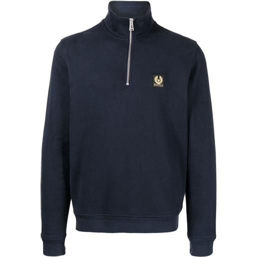Belstaff felpa con applicazione - blu