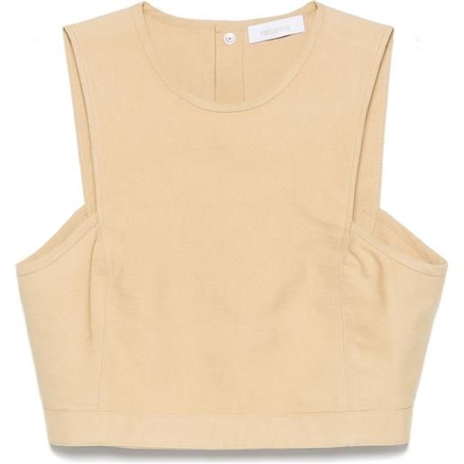 Rabanne canotta in twill - toni neutri