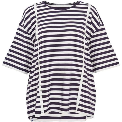 pushBUTTON t-shirt a righe - blu