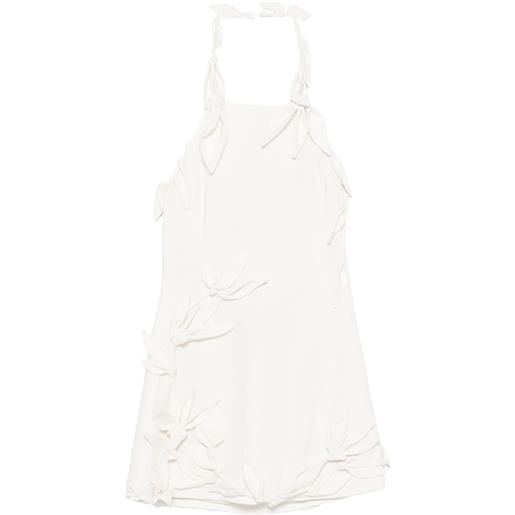 Cult Gaia abito corto elliana con applicazione a fiori - bianco