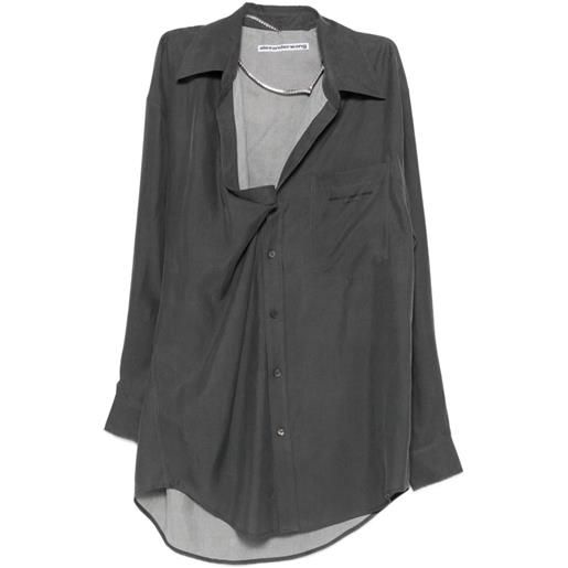 Alexander Wang chemisier corto con spalle scoperte - grigio