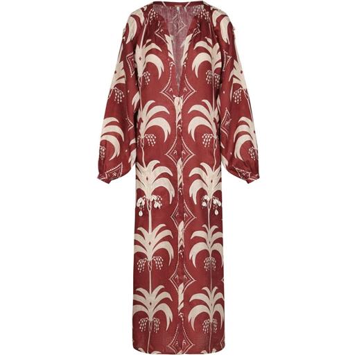 Johanna Ortiz abito midi weaving waves - rosso