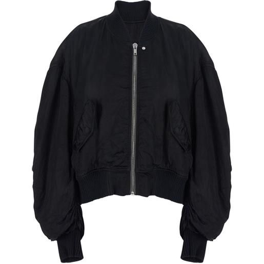 Rick Owens bomber con ruches - nero