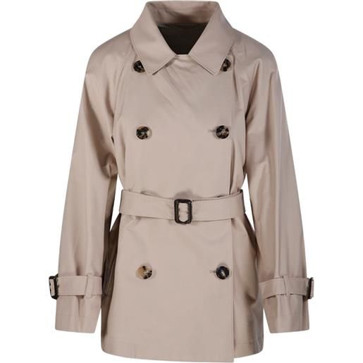 Max Mara trench doppiopetto calle con cintura - toni neutri