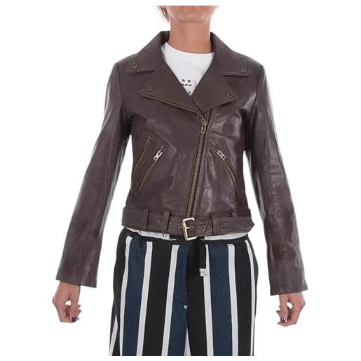 ITALIAN SKINS® chiodo donna in vera pelle, full grain -made in italy- (it, testo, m, regular, regular, cuoio)