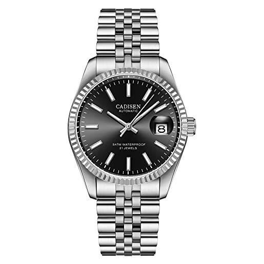 FINNIAN CADISEN Orologio Automatico Uomo 38mm - Meccanico Miyota, Vetro Zaffiro, Cinturino Acciaio, Impermeabile 50m