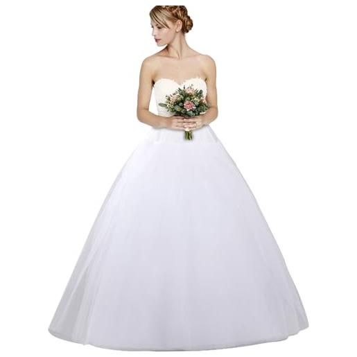 Sottoveste da donna in tulle plissettato a 3 strati, tutù bianco nero