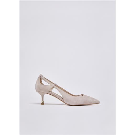 LIUJO liu jo décolleté in camoscio, bianco