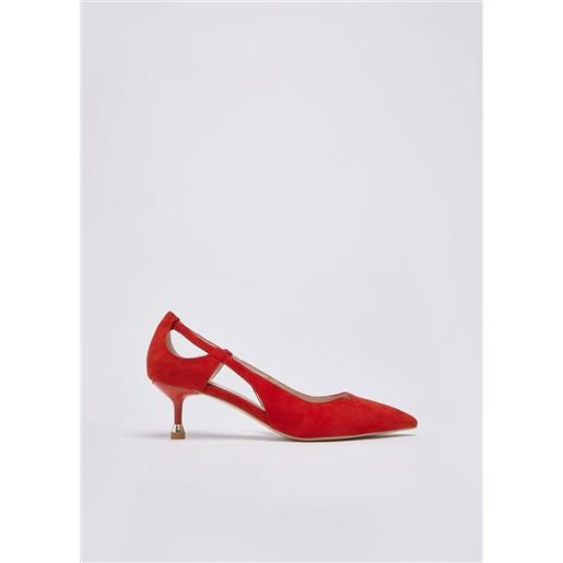 LIUJO liu jo décolleté in camoscio, rosso