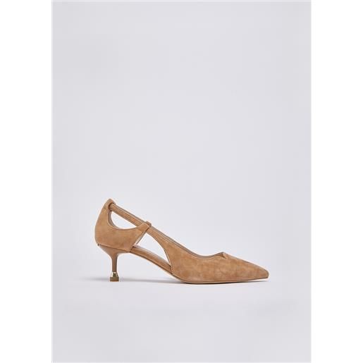 LIUJO liu jo décolleté in camoscio, cammello