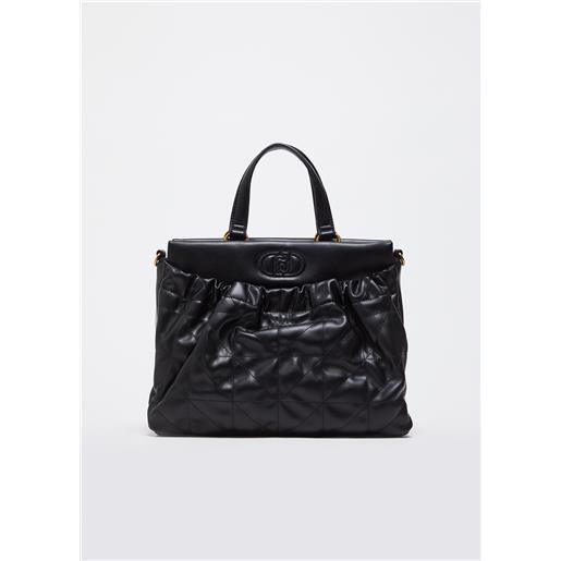 LIUJO liu jo shopping bag grande con tracolla, nero