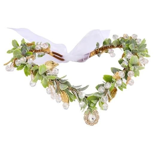 NTALJC Fascia per Capelli da Elfo Corona con Ciondolo in
