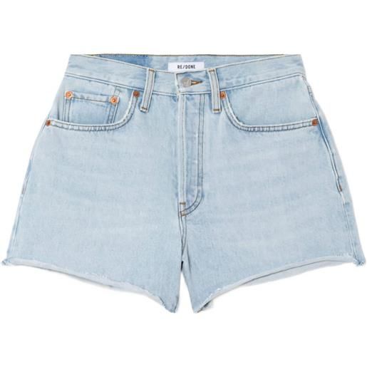 RE/DONE shorts a vita alta anni '70 - blu