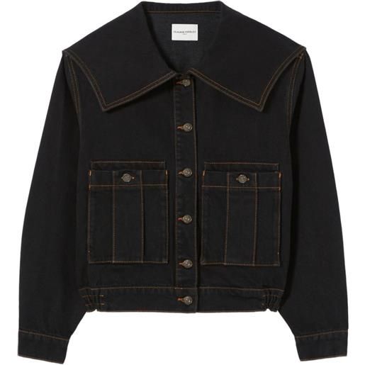 Claudie Pierlot giacca denim in cotone - nero