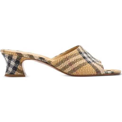 Burberry sandali sloane con strass - toni neutri