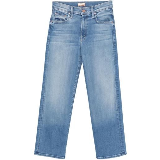 MOTHER jeans the mid rise zip rambler ankle - blu
