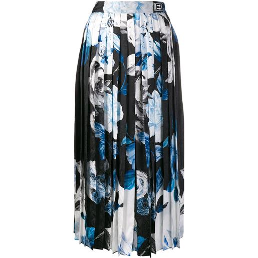 Off-White gonna plissettata - nero