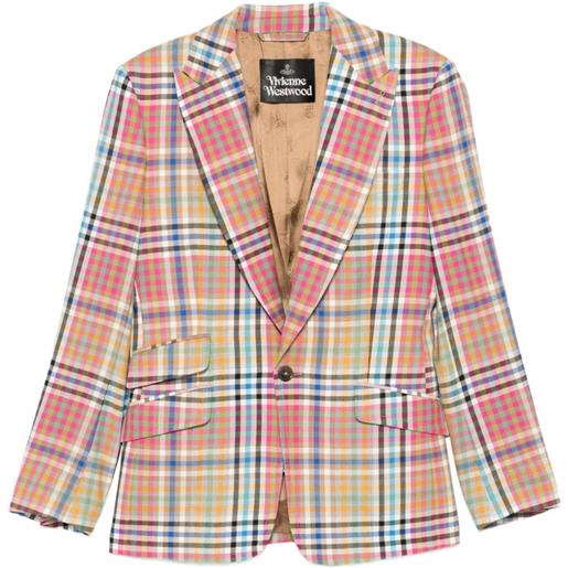 Vivienne Westwood giacca a quadri - rosa