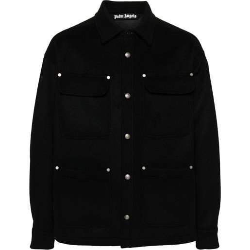 Palm Angels giacca-camicia con tasche - nero