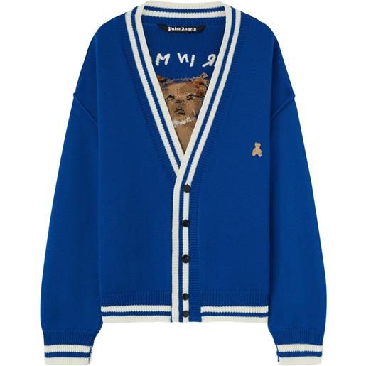 Palm Angels cardigan bear in mind - blu