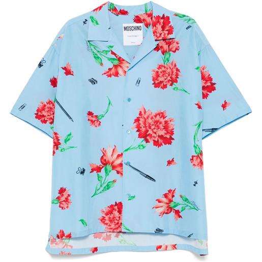 Moschino camicia con stampa - blu