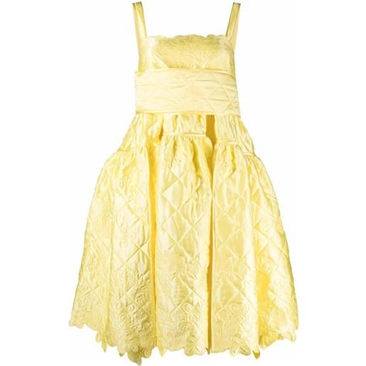 Cecilie Bahnsen abito june trapuntato - giallo