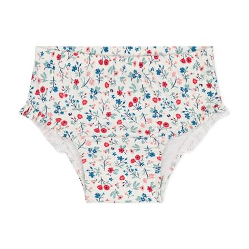 Petit Bateau a0ctx, mutandine del costume da bagno bimba 0-24, bianco/multicolore, 12 mesi