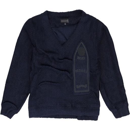 Who Decides War felpa con arricciatura - blu