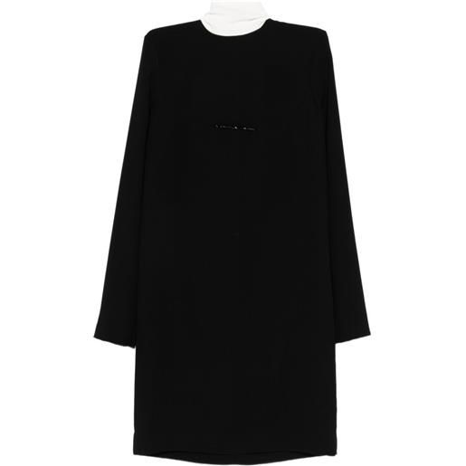 Nº21 abito corto bicolore - nero