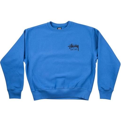Stüssy felpa girocollo new york - blu