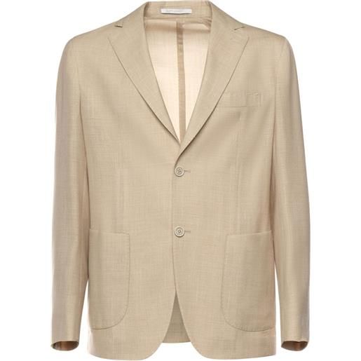 Eleventy blazer monopetto con scollo a v - toni neutri