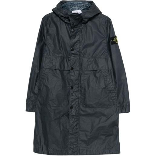 Stone Island cappotto con cappuccio - blu