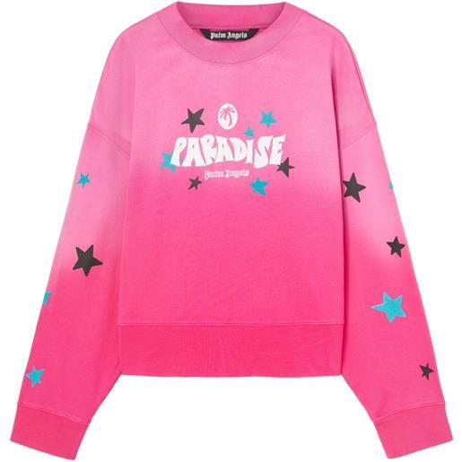 Palm Angels felpa paradise palm - rosa