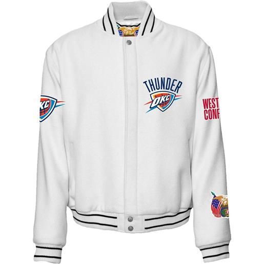 Jeff Hamilton giacca oklahoma city thunder varsity - bianco