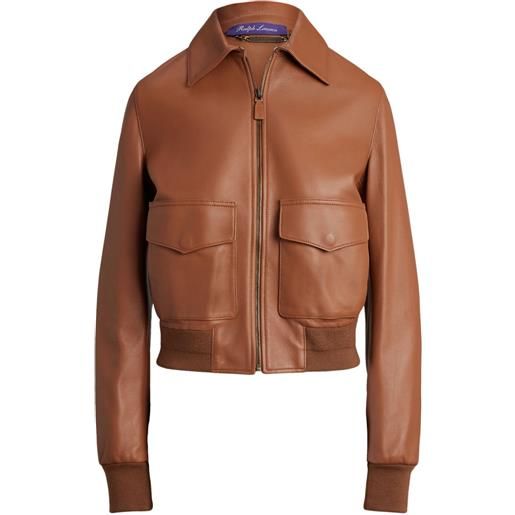 Ralph Lauren Collection bomber sullivan in pelle - marrone